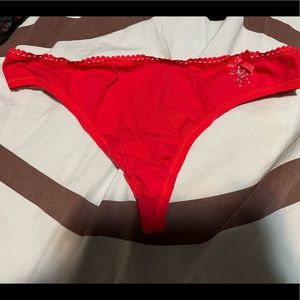 Thong with rhinestones